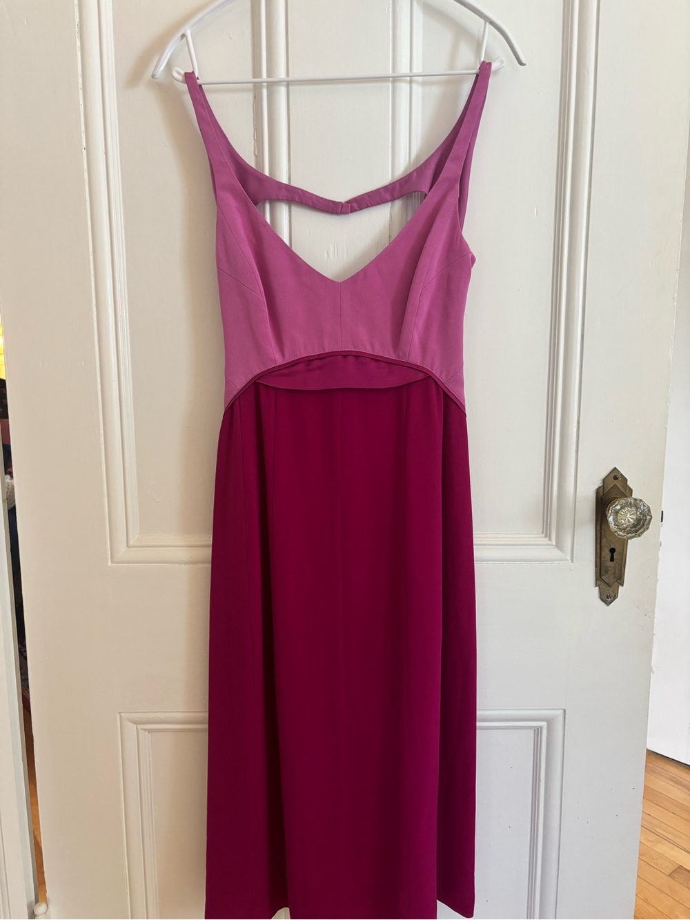 Narciso Rodriguez 100% Silk Open Back Midi Dress Made in Italy Size 2